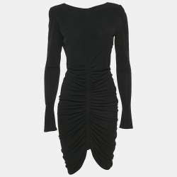 مملوكة مسبقًا Givenchy Black Jersey Ruched Short Dress S