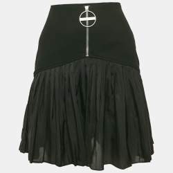 Givenchy White Jersey Logo Detail Track Mini Skirt S