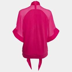 Givenchy Pink Printed Silk and Cotton Silk Top M