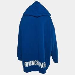 Givenchy Blue Ribbon Cotton Oversized Hoodie XS