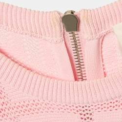 Givenchy Pink Monogram Knit Short Flared Dress XS