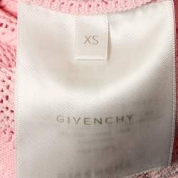 Givenchy Pink Monogram Knit Short Flared Dress XS
