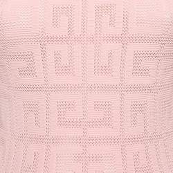 Givenchy Pink Monogram Knit Short Flared Dress XS