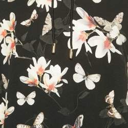 Givenchy Black Floral Print Cotton Sleeveless Hoodie M