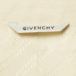 Pre Owned Givenchy Off-White Cotton Slub Double Breasted Blazer S