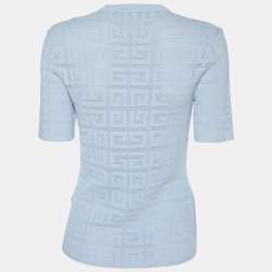 Givenchy Blue Stretch Knit Blend Tops XS