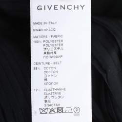 Givenchy Black Polyester Pleated Asymmetric Midi Skirt S