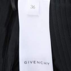 Givenchy Black Polyester Pleated Asymmetric Midi Skirt S