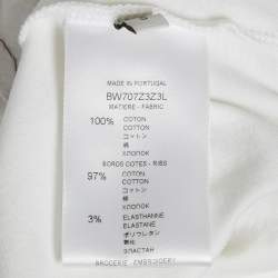 Givenchy White Floral Print Jersey Beaded T-Shirt S