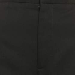 Pre Owned Givenchy Black Wool Wide Leg Trousers M