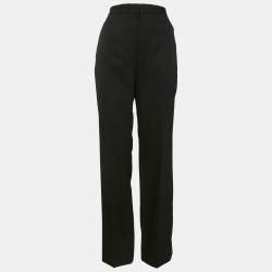 【送料&関税込】Givenchy High Waisted Military Trousers Givenchy Green Pleated Crepe High-Waisted Tapered Military