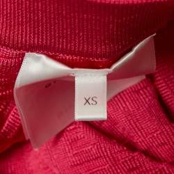 Pre Owned Givenchy Pink Monogram Jacquard Knit Leggings XS