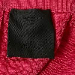 Pre Owned Givenchy Pink Monogram Jacquard Knit Leggings XS