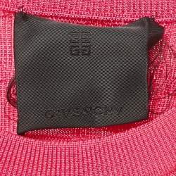 Givenchy Pink Monogram Jacquard Knit Crewneck Top S