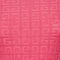 Givenchy Pink Monogram Jacquard Knit Crewneck Top S