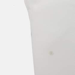 Pre Owned Givenchy Off-White Leather Braided Detail Sleeveless Jacket S