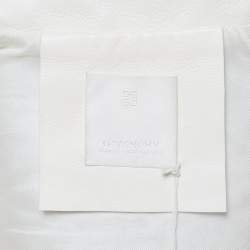 Pre Owned Givenchy Off-White Leather Braided Detail Sleeveless Jacket S