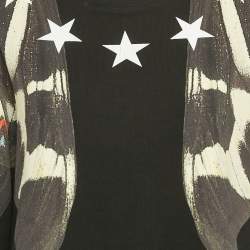 Pre Owned Givenchy Black Butterfly Print Cotton Sweatshirt M