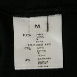 Pre Owned Givenchy Black Printed Jersey Sleeveless T-Shirt M