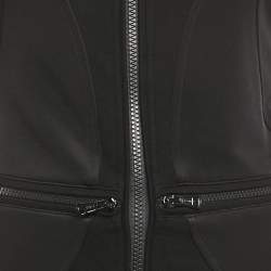 Pre Owned Givenchy Black Knit Sleeveless Zip Detail Bodycon Dress M