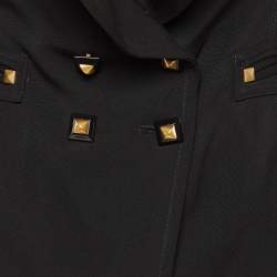 Pre Owned Givenchy Black Wool Metal Detail Blazer S