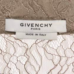 Pre Owned Givenchy Grey Floral Lace Sheer Shirt M