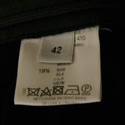 Pre Owned Givenchy Black Jersey Ruffled Midi Dress L