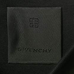 Pre Owned Givenchy Black Monogram Mesh and Jersey Layered T-Shirt XL