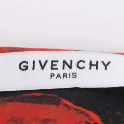 Pre Owned Givenchy Multicolor Silk Floral Print Zip Trim Skirt M