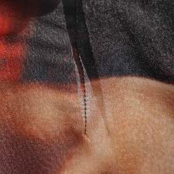 Pre Owned Givenchy Multicolor Satin Faun Art Print "The Bacchante" Midi Skirt M