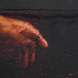 Pre Owned Givenchy Multicolor Satin Faun Art Print "The Bacchante" Midi Skirt M