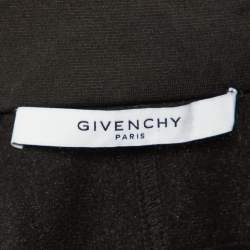 Pre Owned Givenchy Black Jersey Logo Print Zip-Up High Neck Jacket S