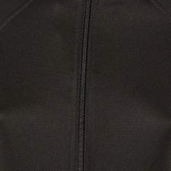 Pre Owned Givenchy Black Jersey Logo Print Zip-Up High Neck Jacket S