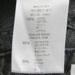 Pre Owned Givenchy Grey Distressed Denim Straight Leg Jeans L Waist 32"