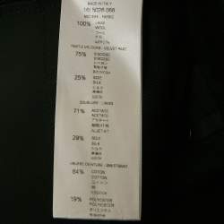 Pre Owned Givenchy Black Velvet Trim Gabardine Shorts L