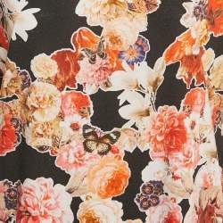 Pre Owned Givenchy Black Floral Print Jersey Crewneck T-Shirt S