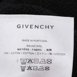 Pre Owned Givenchy Black Knit Logo Print Sweatshirt S