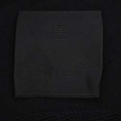 Pre Owned Givenchy Black Knit Logo Print Sweatshirt S