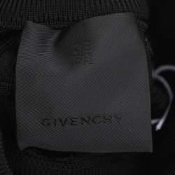 Pre Owned Givenchy Black Stretch Knit Monogram Sleeveless Tops XS