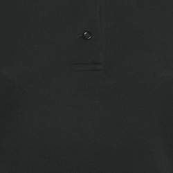 Pre Owned Givenchy Black Stars Applique Pique Polo Dress L
