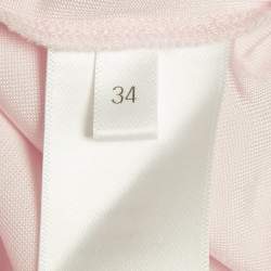 Pre Owned Givenchy Pink Jersey 4G Asymmetrical Top S