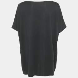 Pre Owned Givenchy Black Logo Print Cotton Oversized T-Shirt XS