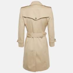 Pre Owned Givenchy Beige Cotton Gabardine Double Breasted Trench Coat S