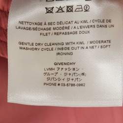 Pre Owned Givenchy Pink Logo Patterned Satin Shorts S