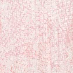 Pre Owned Givenchy Pink/White Mesh Velvet 4G Turtleneck Top M