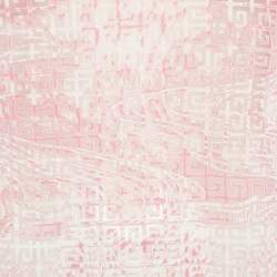 Pre Owned Givenchy Pink/White Mesh Velvet 4G Turtleneck Top M