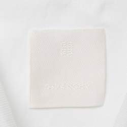 Pre Owned Givenchy White Printed Jersey Crop T-Shirt S