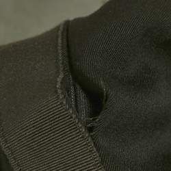 مملوكة مسبقًا جمبسوت جيفنشي كريب أسود بتفاصيل شريط بلا حمالات مقاس متوسط (ميديم)