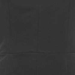 مملوكة مسبقًا جمبسوت جيفنشي كريب أسود بتفاصيل شريط بلا حمالات مقاس متوسط (ميديم)