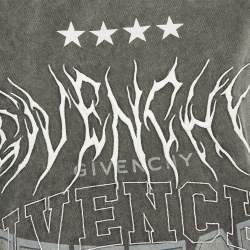 مملوكة مسبقًا تي شيرت جيفنشي قطن بزر شعار رمادي كبير الحجم قصير مقاس صغير (سمول)